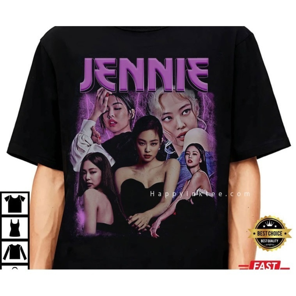 Black Shirt, Jennie Gift For Fan T-Shirt